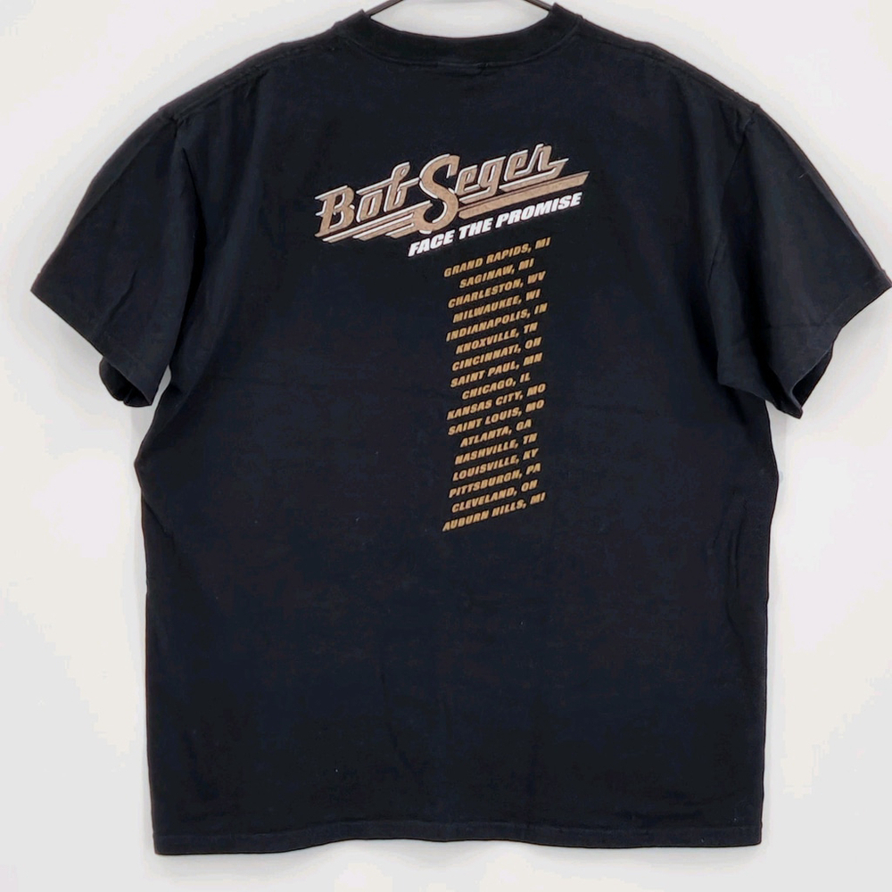 Bob Seger Face The Promise Concert Tour T-SHIRT Sz L Motorcycle Biker Riding - Picture 3 of 9